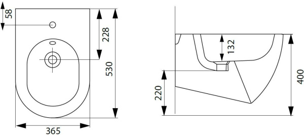Биде Allen Brau Reality 4.32008.31 черный матовый