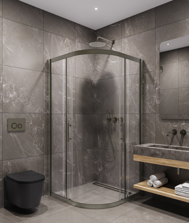 Душевой уголок Timo TPSS-90/13C-8, раздвиж 900*900*2000, проф никель, стекло проз 8 мм