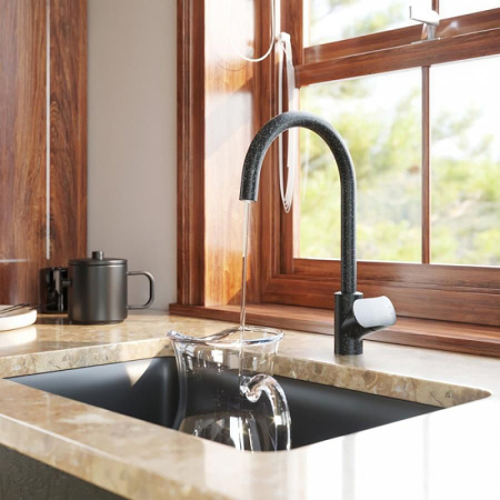 Смеситель для кухонной мойки AM.PM Like F8007S22 Черный матовый