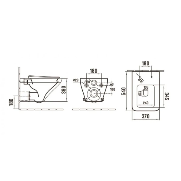 Комплект Weltwasser 10000011687 подвесной унитаз Hofbach 041 GL-WT + инсталляция Marberg 507 + кнопка MAR 507 SE MT-BL