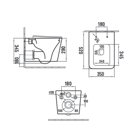 Унитаз Vincea Q-Line VT1-12MA безободковый, ультратонкое soft close сиденье, антрацит матовый