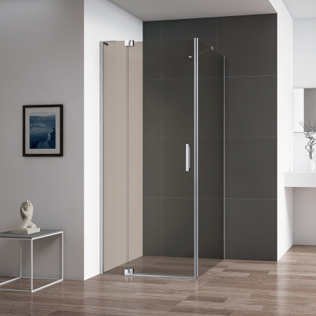 Душевой уголок Cezares Slider 80x90 SLIDER-AH-1-90-70/80-BR-Cr профиль Хром стекло бронзовое без поддона