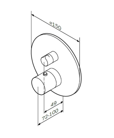 Смеситель для душа AM.PM Like F8075600 с термостатом Хром