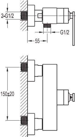 Смеситель для душа Cezares City CITY-D-01 Смеситель для душа Cezares City CITY-D-01